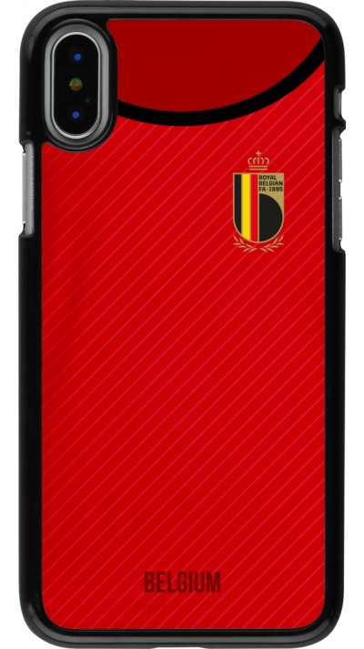 Coque iPhone X / Xs - Maillot de football Belgique 2022 personnalisable