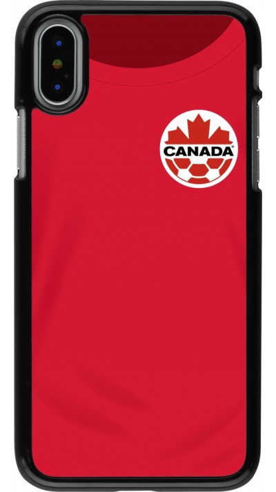 Coque iPhone X / Xs - Maillot de football Canada 2022 personnalisable