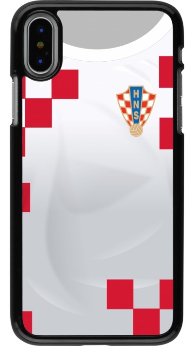 Coque iPhone X / Xs - Maillot de football Croatie 2022 personnalisable