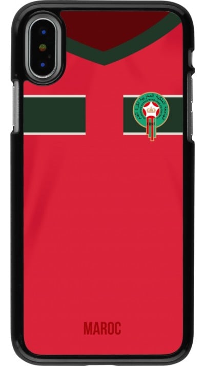 Coque iPhone X / Xs - Maillot de football Maroc 2022 personnalisable