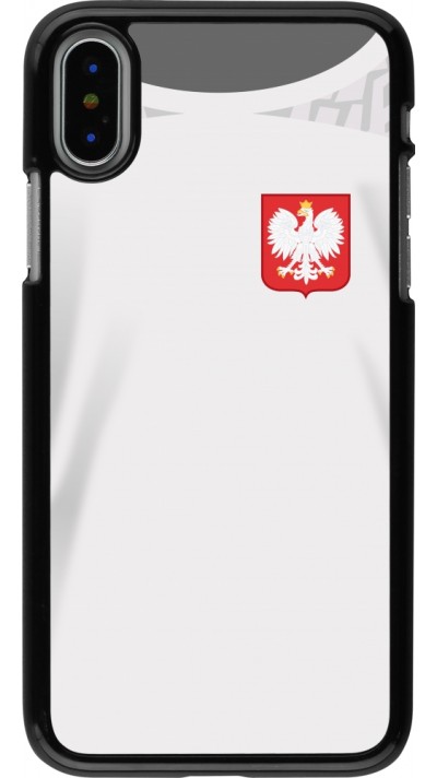 Coque iPhone X / Xs - Maillot de football Pologne 2022 personnalisable