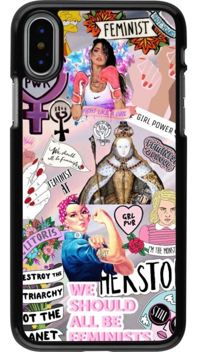 Coque iPhone X / Xs - Girl Power Collage