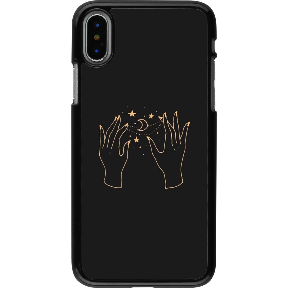 Coque iPhone X / Xs - Grey magic hands