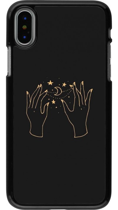 Coque iPhone X / Xs - Grey magic hands