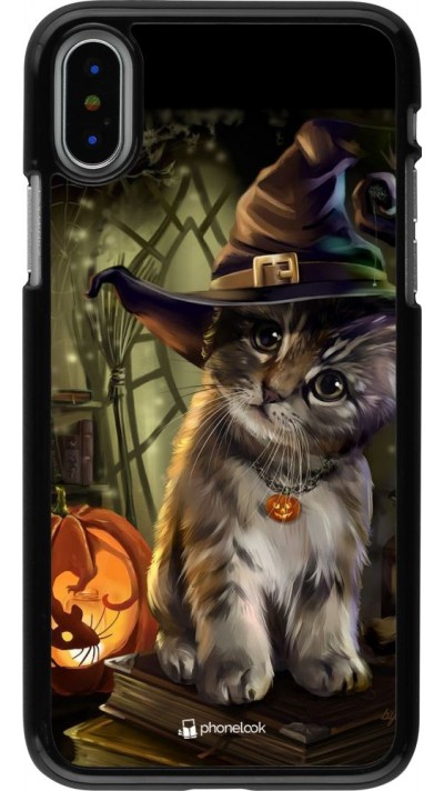 Coque iPhone X / Xs - Halloween 21 Witch cat