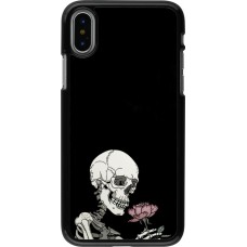 Coque iPhone X / Xs - Halloween 2023 rose and skeleton