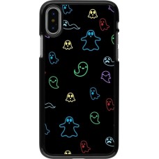 Coque iPhone X / Xs - Halloween 2024 colorful ghosts