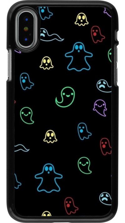 Coque iPhone X / Xs - Halloween 2024 colorful ghosts