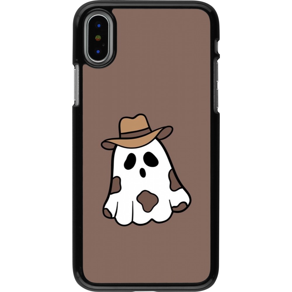 Coque iPhone X / Xs - Halloween 2024 cowboy ghost