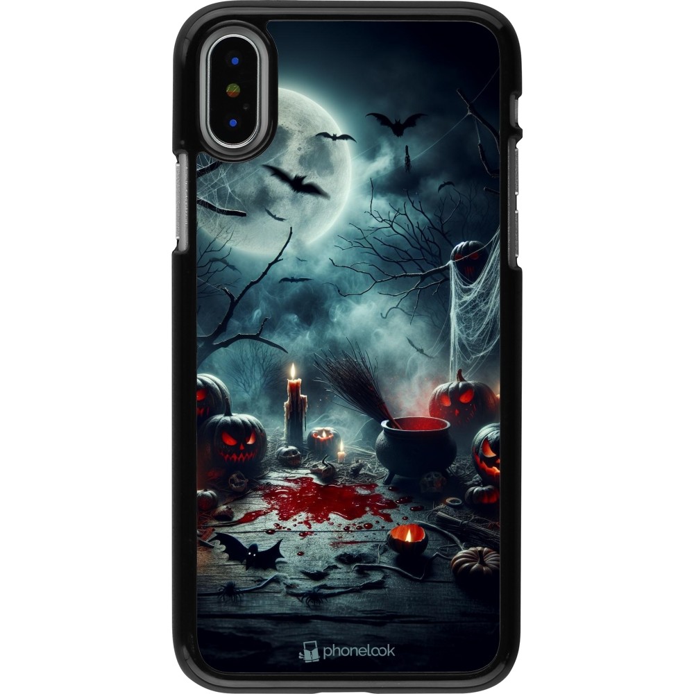 Coque iPhone X / Xs - Halloween 2024 Dark Moon