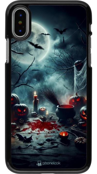 Coque iPhone X / Xs - Halloween 2024 Dark Moon