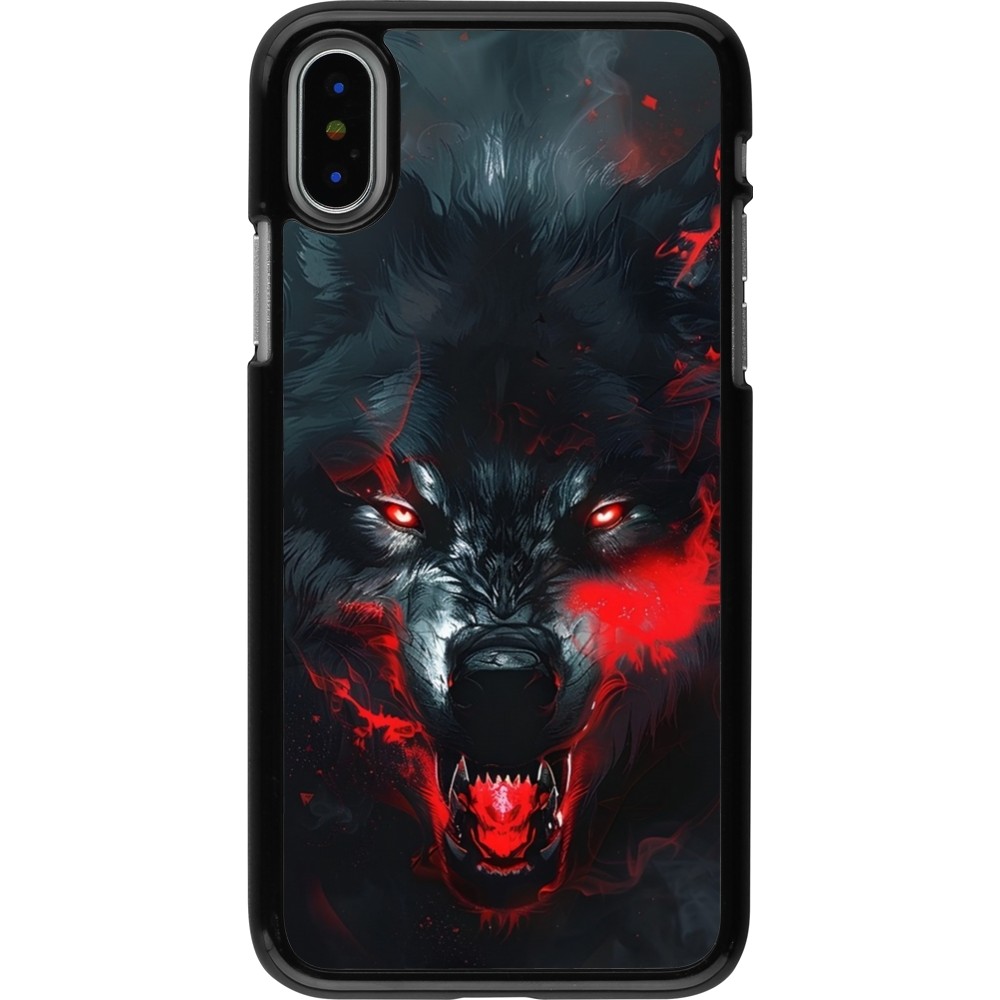 Coque iPhone X / Xs - Halloween 2024 mad werewolf