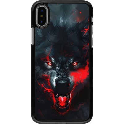 Coque iPhone X / Xs - Halloween 2024 mad werewolf