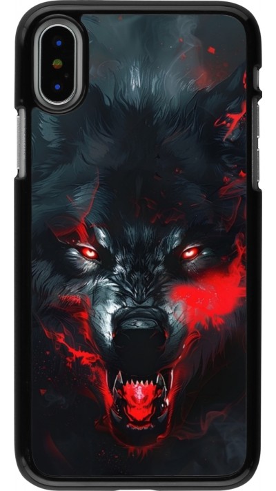 Coque iPhone X / Xs - Halloween 2024 mad werewolf