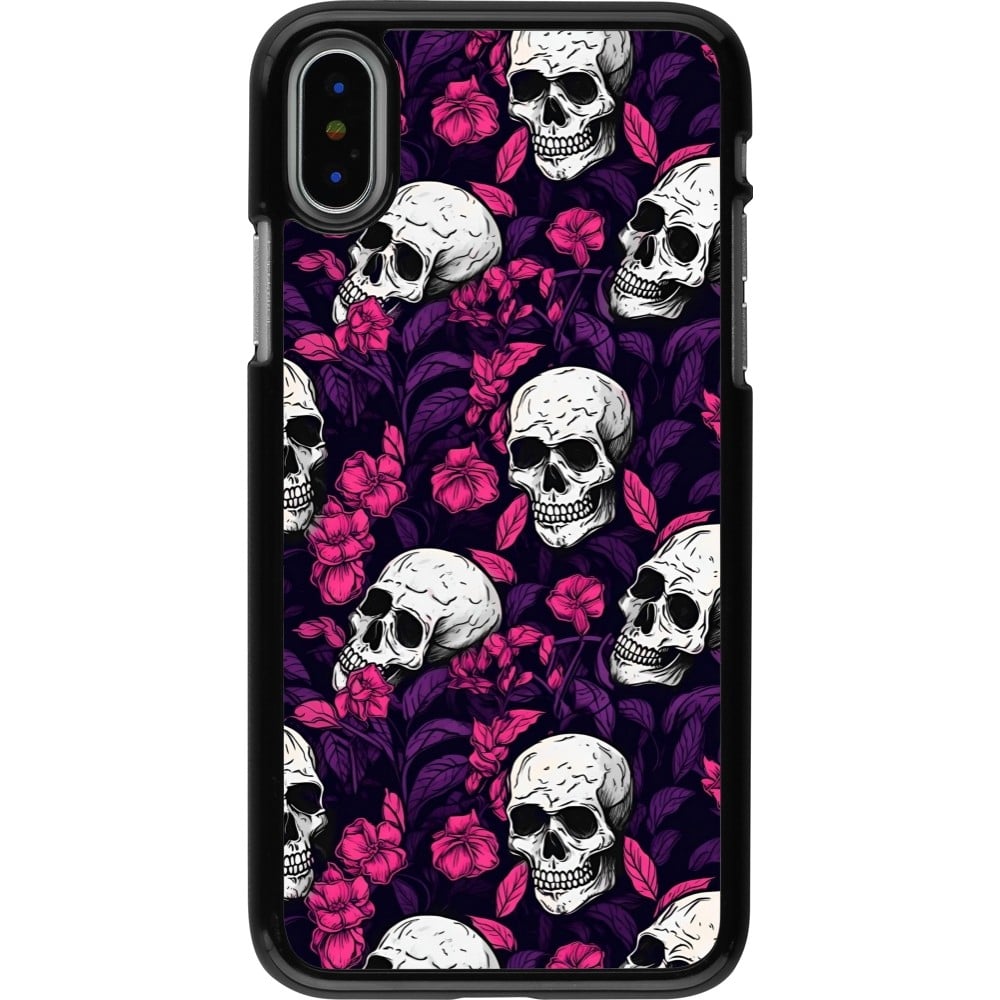 Coque iPhone X / Xs - Halloween 2024 romantic skulls