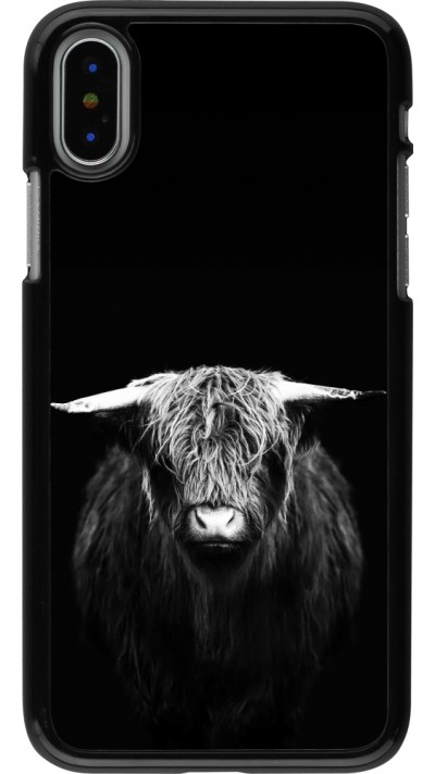 Coque iPhone X / Xs - Highland calf black