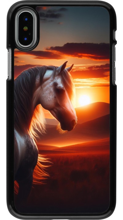 Coque iPhone X / Xs - Majestic Sunset Horse