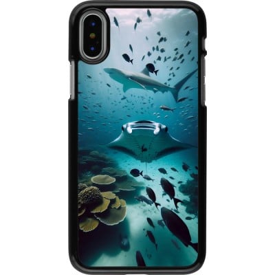 Coque iPhone X / Xs - Manta Lagon Nettoyage