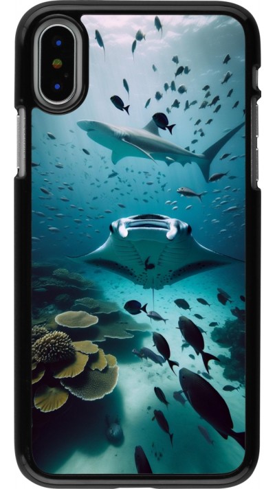 Coque iPhone X / Xs - Manta Lagon Nettoyage