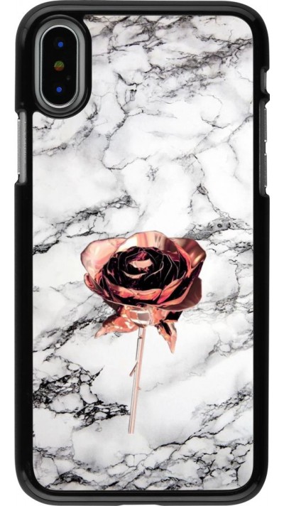 Coque iPhone X / Xs - Marble Rose Gold