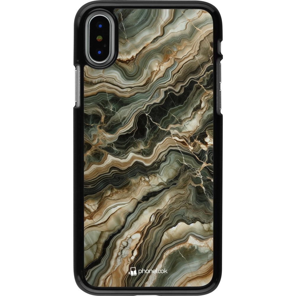 Coque iPhone X / Xs - Marbre Olive