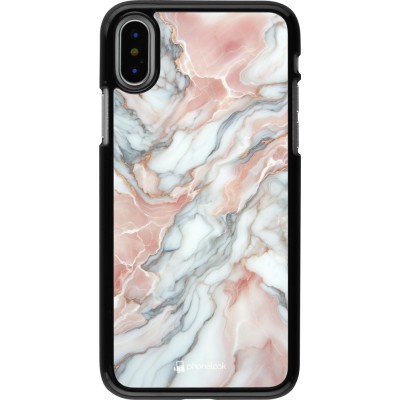 Coque iPhone X / Xs - Marbre Rose Lumineux