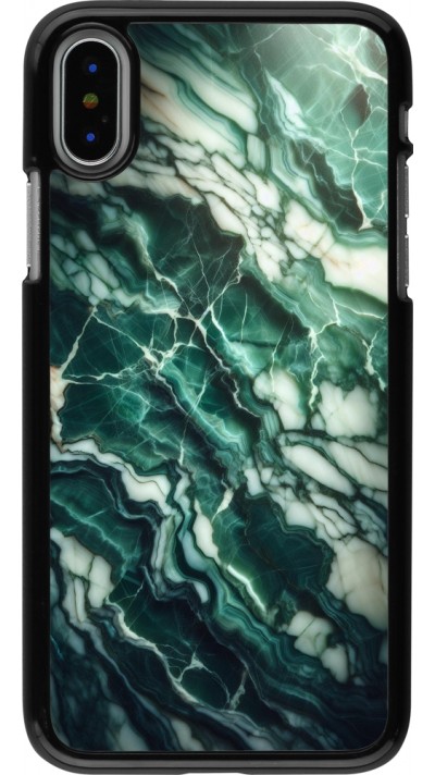 Coque iPhone X / Xs - Marbre vert majestueux