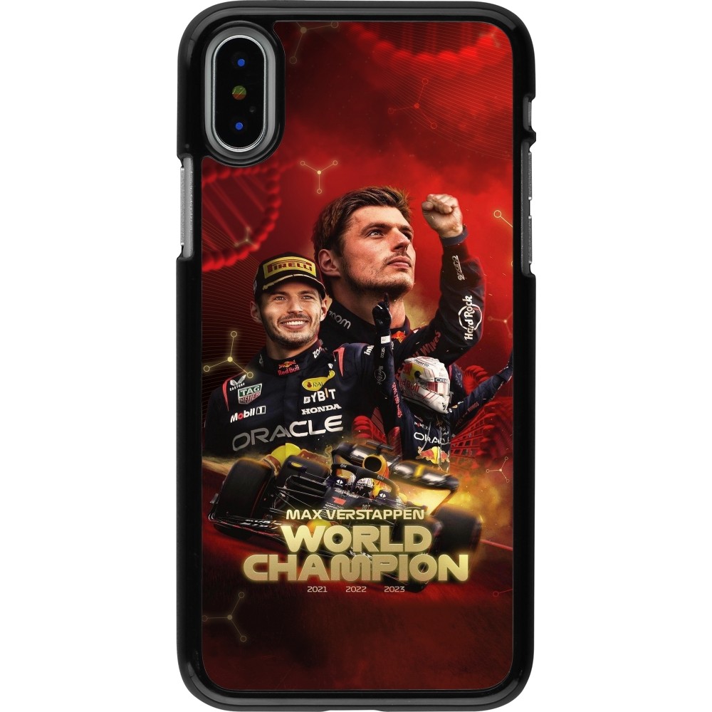 Coque iPhone X / Xs - Max Verstappen Champion 2023