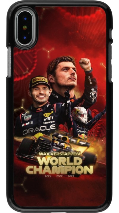 Coque iPhone X / Xs - Max Verstappen Champion 2023