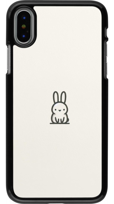 Coque iPhone X / Xs - Minimal bunny cutie