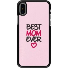 Coque iPhone X / Xs - Mom 2023 best Mom ever pink