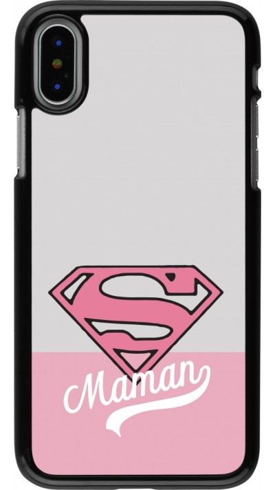 Coque iPhone X / Xs - Mom 2024 Super hero maman