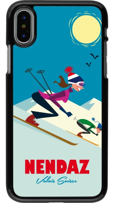 Coque iPhone X / Xs - Nendaz Ski Downhill