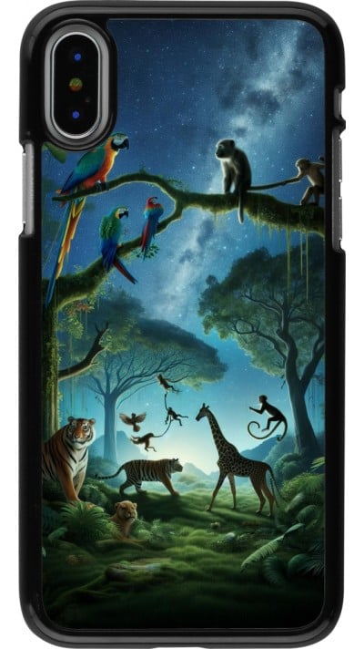 Coque iPhone X / Xs - Paradis des animaux exotiques