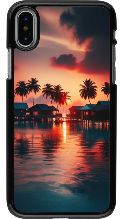 Coque iPhone X / Xs - Paradis Maldives