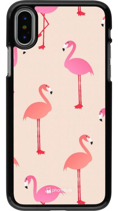 Coque iPhone X / Xs - Pink Flamingos Pattern