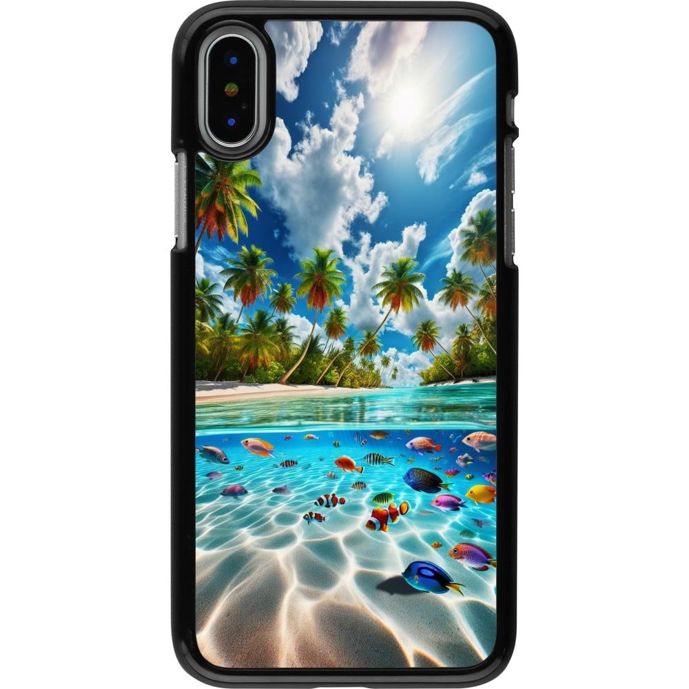 Coque iPhone X / Xs - Plage Paradis