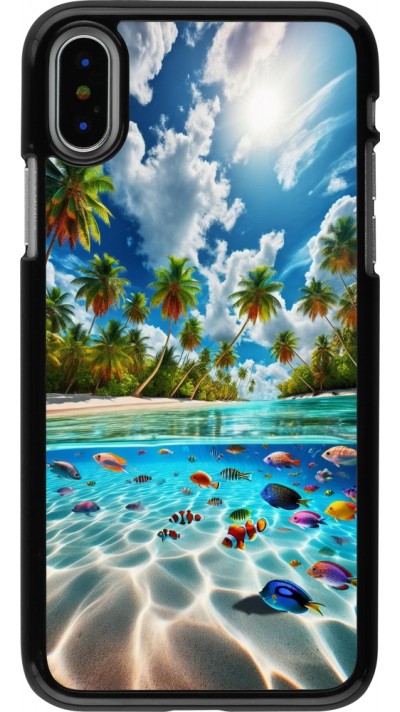 Coque iPhone X / Xs - Plage Paradis