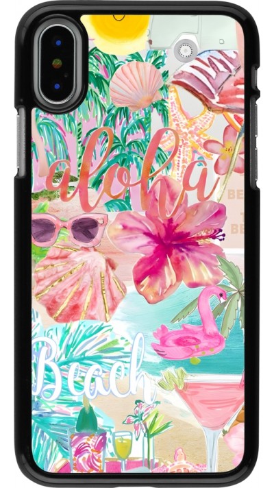 Coque iPhone X / Xs - Preppy Collage Aloha