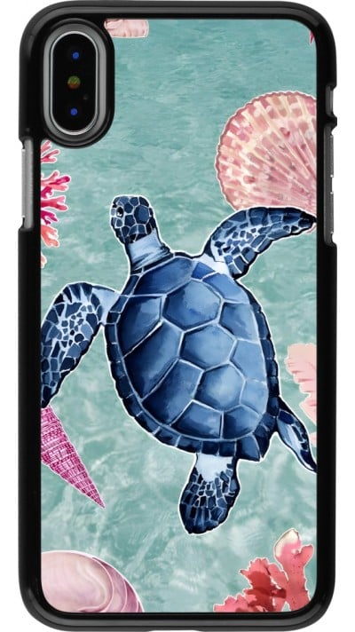 Coque iPhone X / Xs - Preppy Turtle