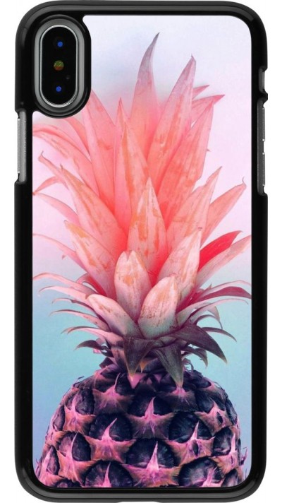 Coque iPhone X / Xs - Purple Pink Pineapple