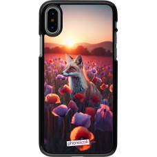 Coque iPhone X / Xs - Renard pourpre au crépuscule