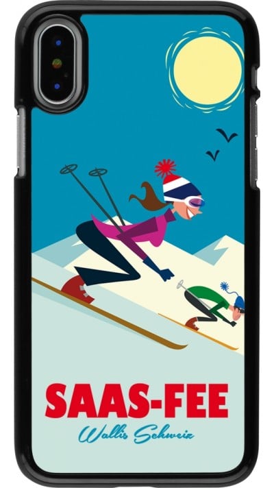 Coque iPhone X / Xs - Saas-Fee Ski Downhill