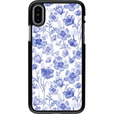 Coque iPhone X / Xs - Spring 23 watercolor blue flowers