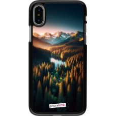 Coque iPhone X / Xs - Sunset Forest Lake