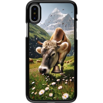 Coque iPhone X / Xs - Vache montagne Valais