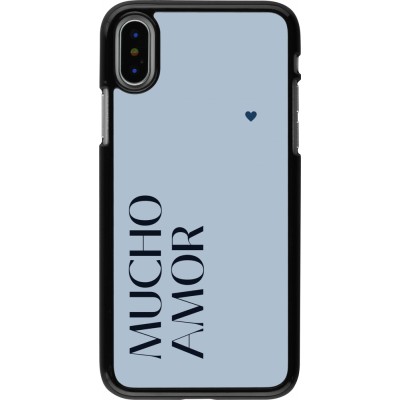 Coque iPhone X / Xs - Valentine 2024 mucho amor azul