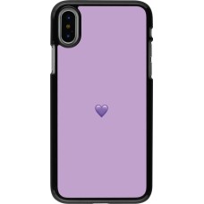 Coque iPhone X / Xs - Valentine 2023 purpule single heart