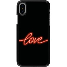 Coque iPhone X / Xs - Valentine 2023 neon love