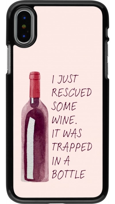 Coque iPhone X / Xs - I just rescued some wine